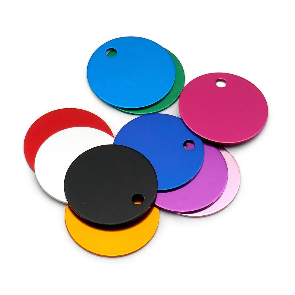 Random Mix 100pcs Aluminum Blank ID Tag - MyPetDollar.com