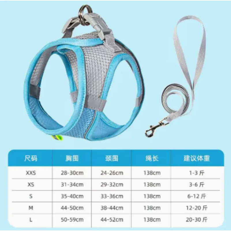 Puppy Cat Vest Harness With Leash Breathable - MyPetDollar.com