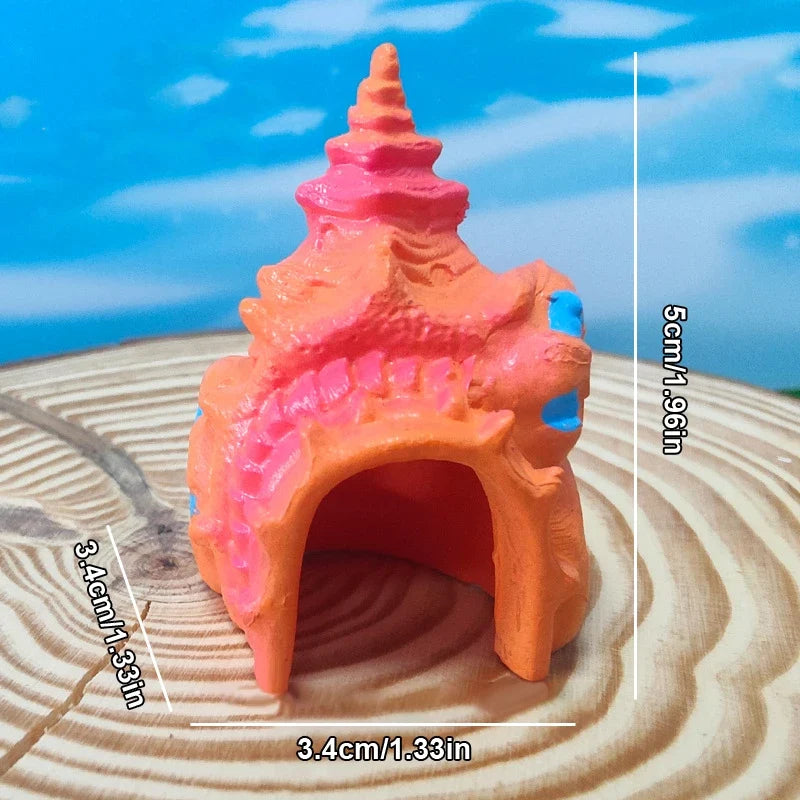 Mushroom Conch House Shelter Aquarium Landscaping Decoration – 5 Colors