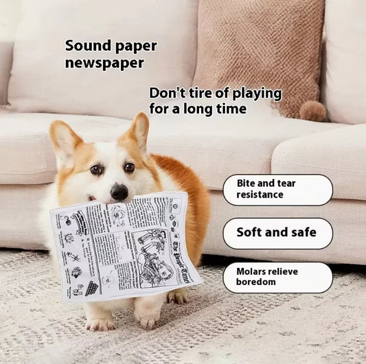 Crinkle Sound Newspaper Dog Toy Bite - MyPetDollar.com