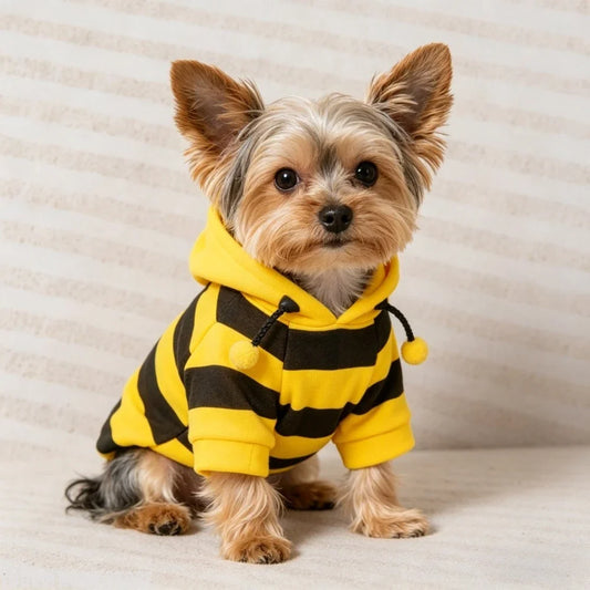 Soft Pet Bee Outfit Hooded Breathable Winter Warm Cosplay – Beekeeping
