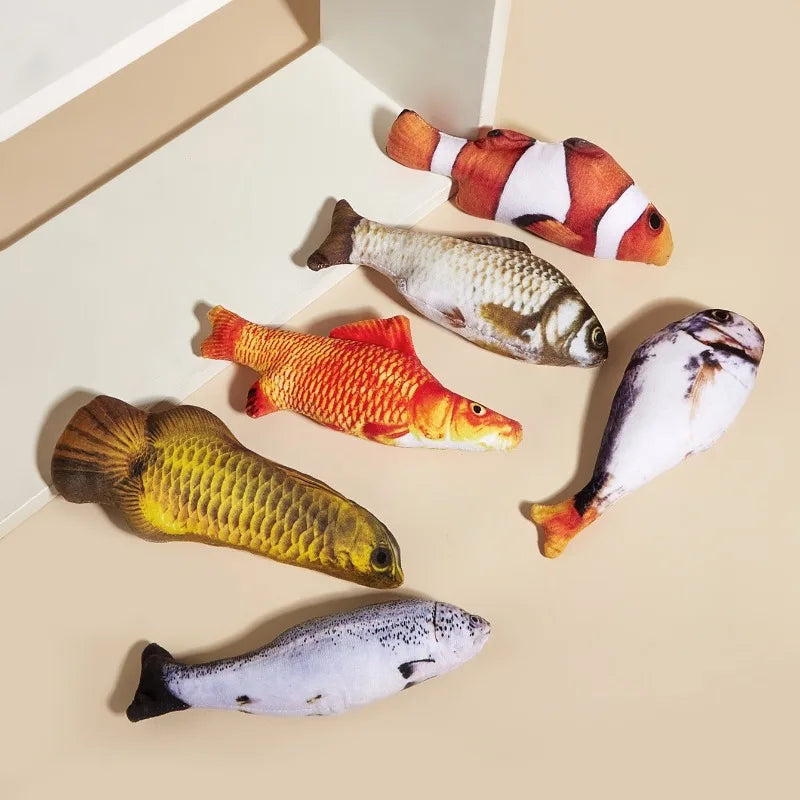 Simulation Goldfish Cat Toys Pets Teeth Chew Fish Doll Stuffed (6 colors) – view 4
