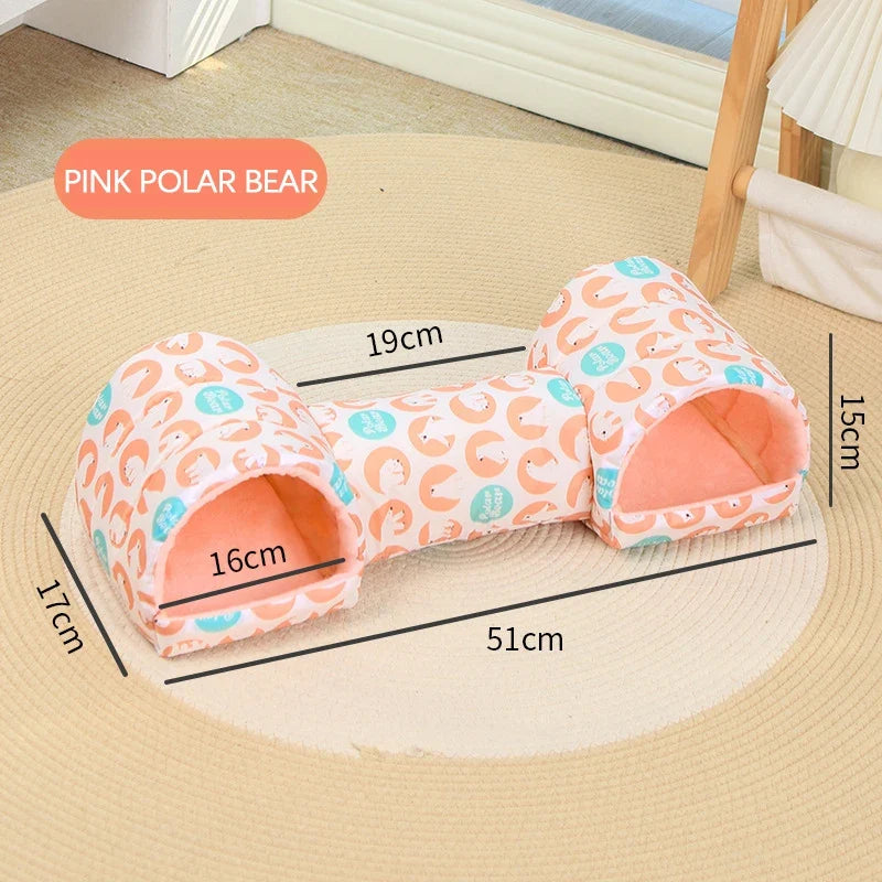 Cotton Hamster Tunnel Bed for Small Pets