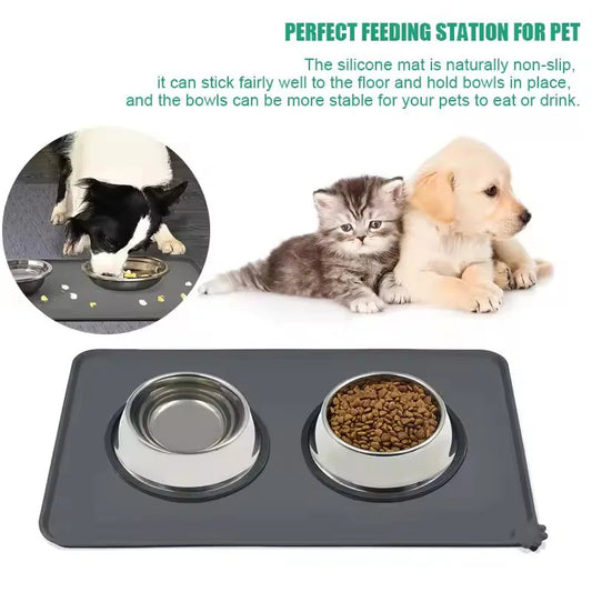Silicone Pet Feeding Mat Dog Cat Waterproof - MyPetDollar.com