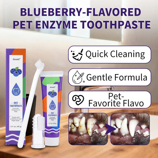 Pet Teeth Cleaning Kit Enzymatic Toothpaste - MyPetDollar.com