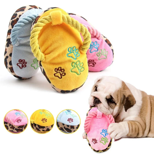 Funny Pet Dog Toys Plush Slippers Bite - MyPetDollar.com