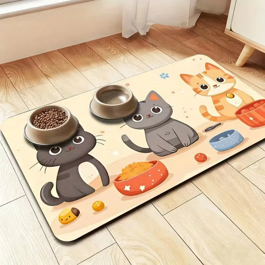 Square Pet Feeding Mat Multi Purpose Rubber - MyPetDollar.com