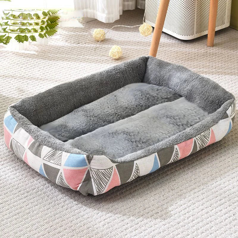 Black Plush Dog Bed for Large, Medium and - MyPetDollar.com