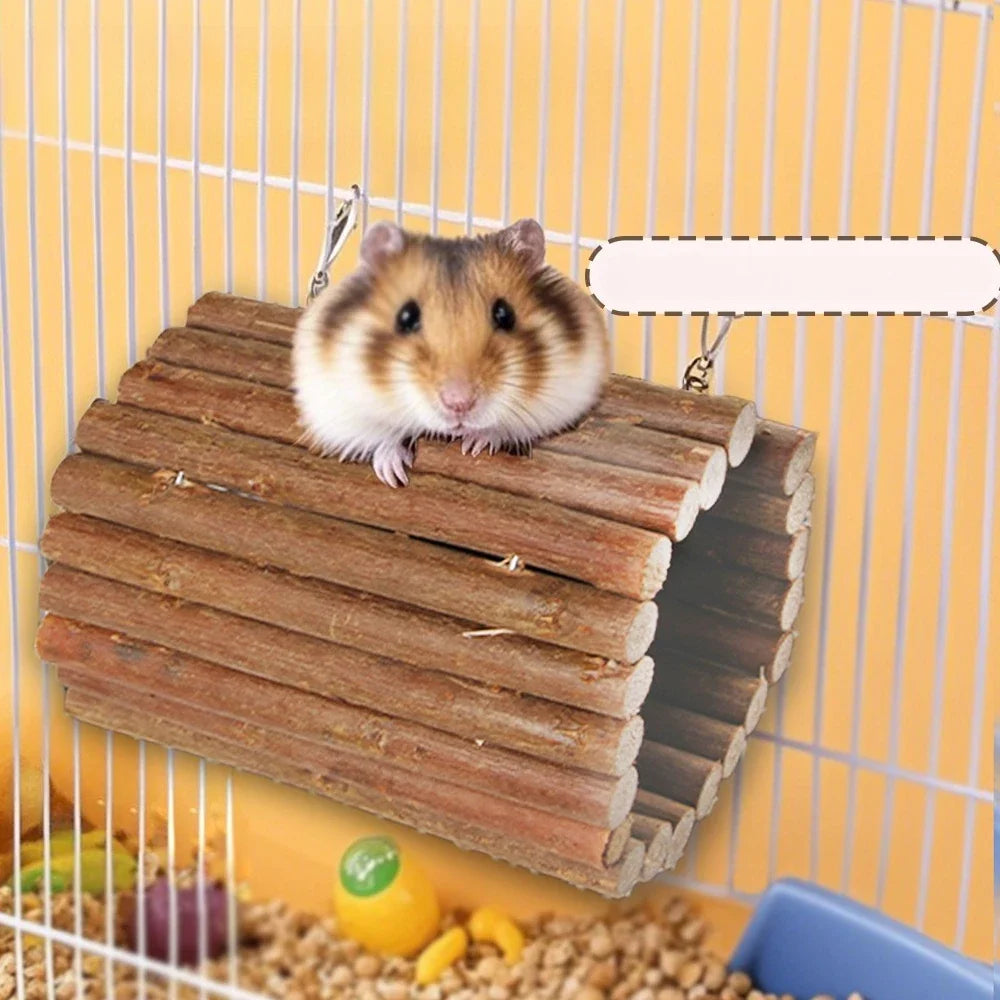 Hamster Wooden Hanging Tunnel with Hook or - MyPetDollar.com