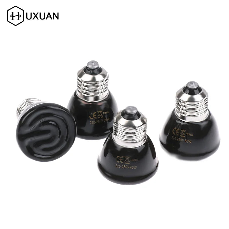 1Pc 220-240V Far Infrared Heating Lamp Black - MyPetDollar.com