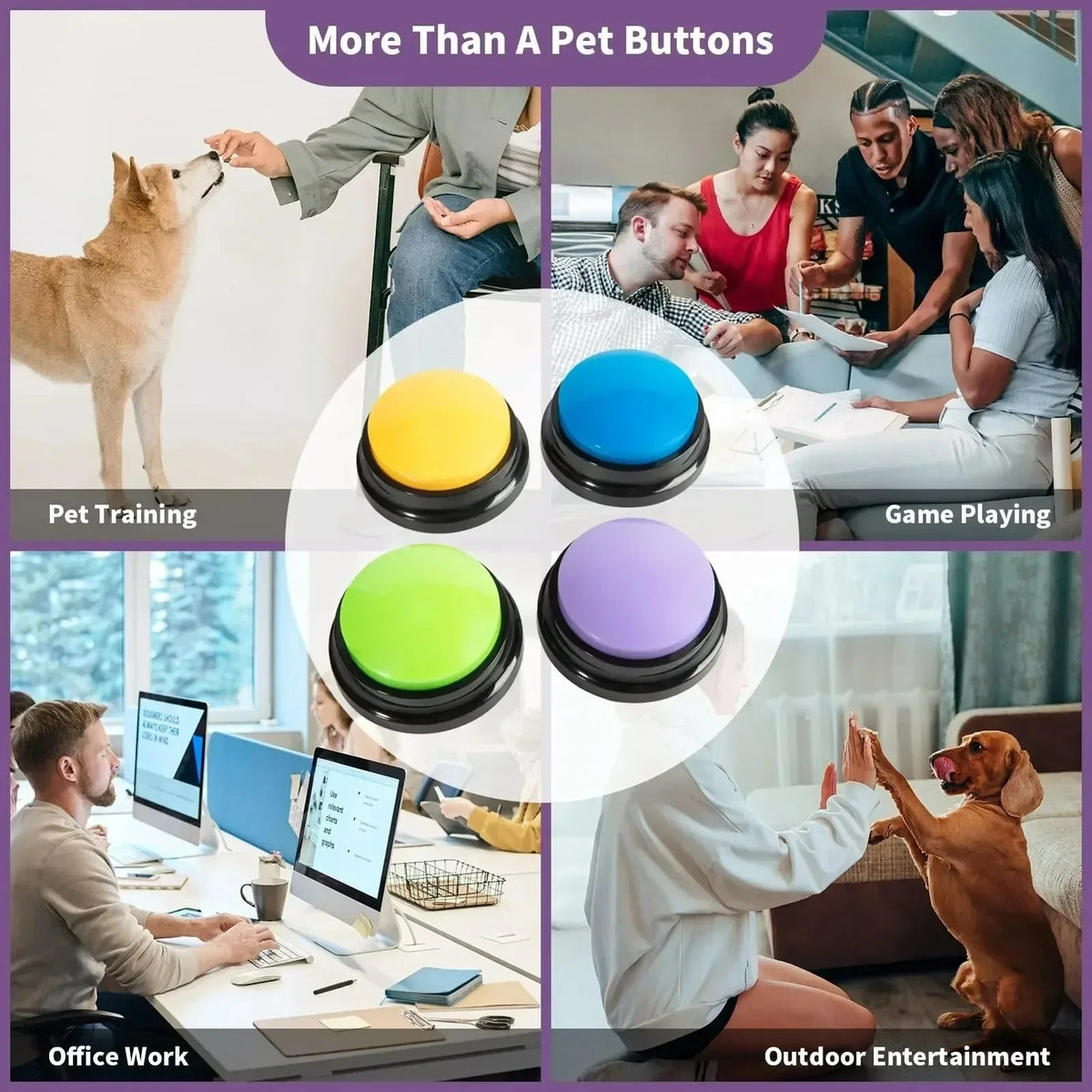 Dog Communication Buttons Voice Recording - MyPetDollar.com