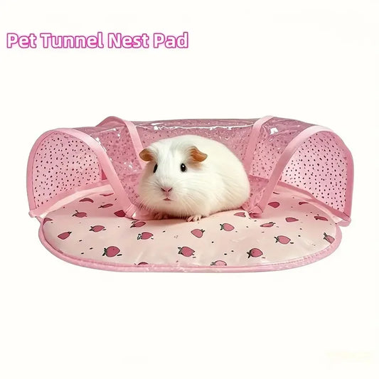 Pink Hamster Tunnel Toy Nest Pad Interactive - MyPetDollar.com