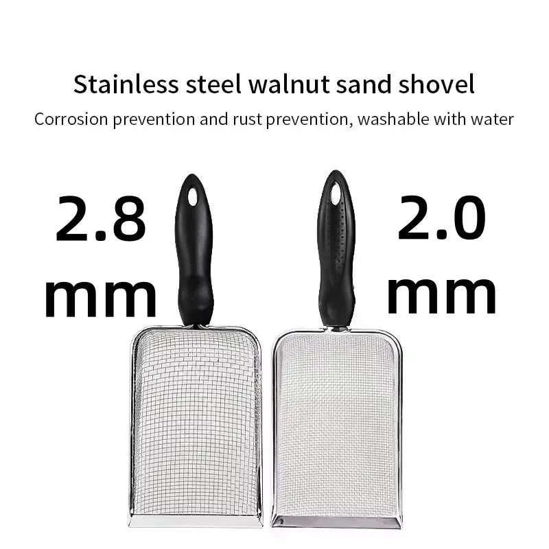 Cat Litter Shovel Stainless Steel Reptile Sand Substrate Clean – 9 Colors