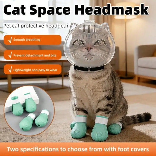 2-in-1 Cat Recovery Collar with Gloves, Soft - MyPetDollar.com