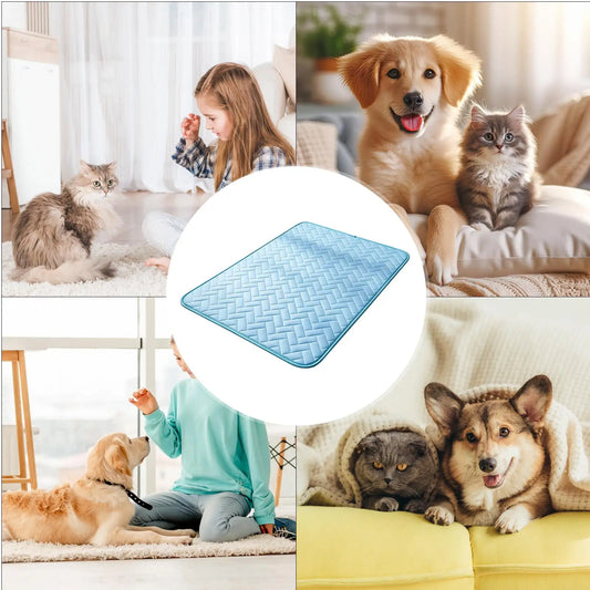 Dog Cooling Mat Pet Kennel Ice Silk Pad - MyPetDollar.com
