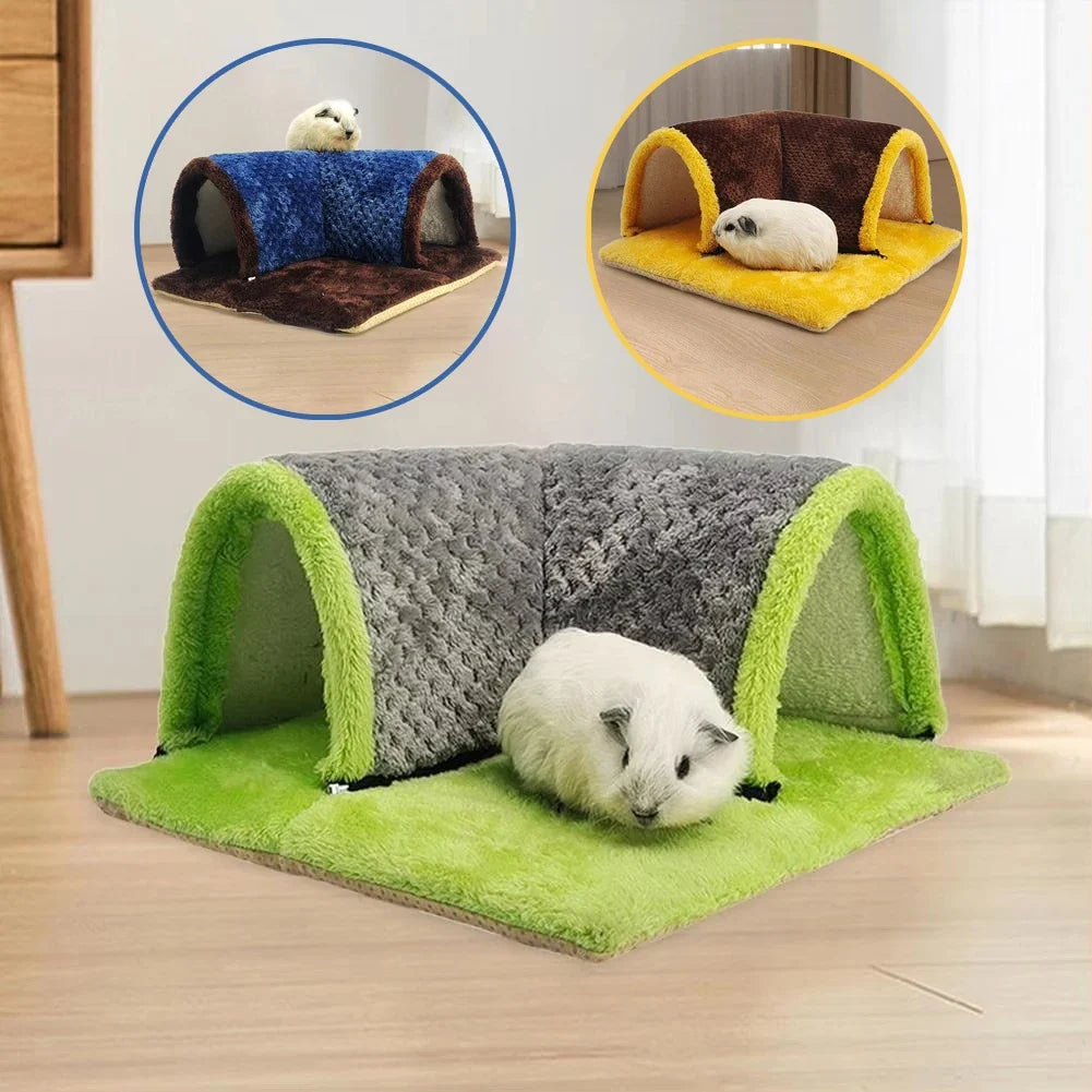 Warm Guinea Pig Hideout Tunnel Bed, Soft - MyPetDollar.com