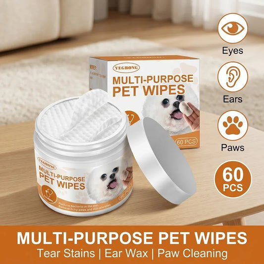 60Pcs/Set Pet Disposable Wipes Universal Eye - MyPetDollar.com