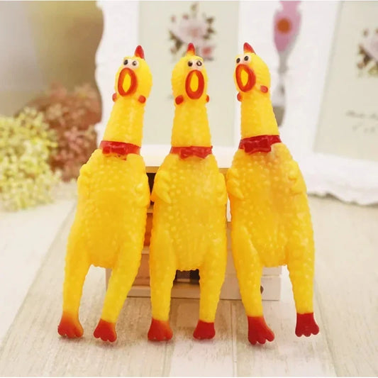 30CM Screaming Chicken Dog Toys Yellow - MyPetDollar.com