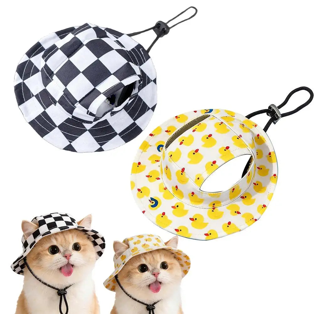 Cute Print Cat Hat for Small Medium Cats - MyPetDollar.com