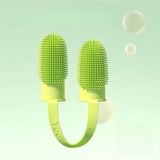 1pc Pet Two Finger Toothbrush Dog Cat Finger - MyPetDollar.com