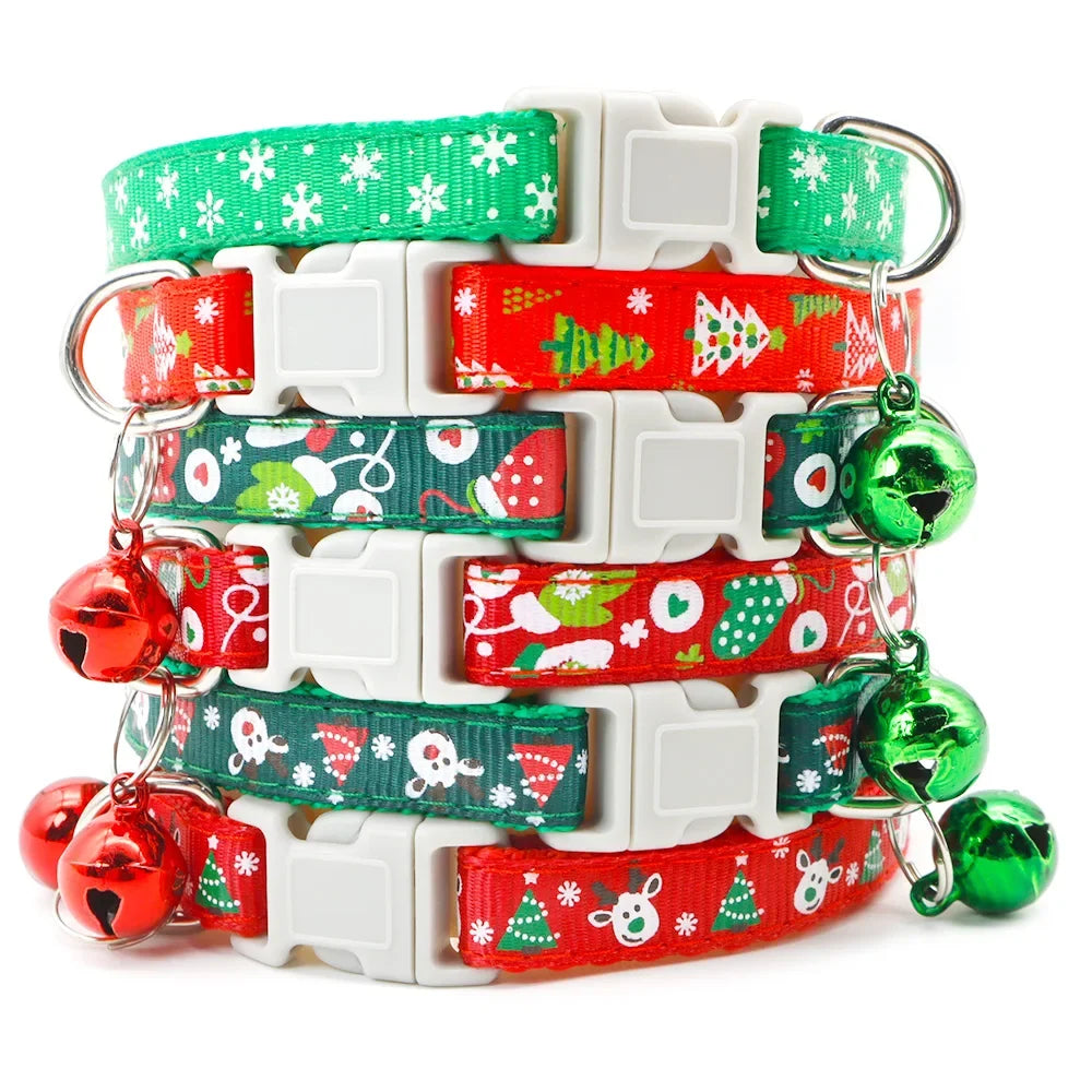 100Pcs Pet Christmas Collars Cats Dogs - MyPetDollar.com