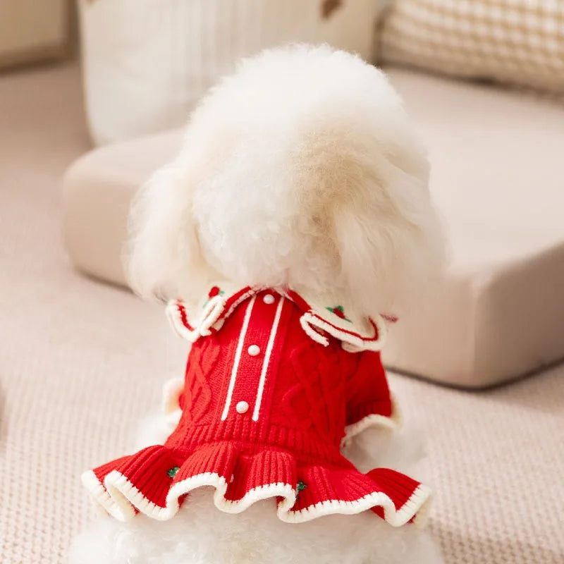 Winter Pet Christmas Clothes Skirt Warm - MyPetDollar.com