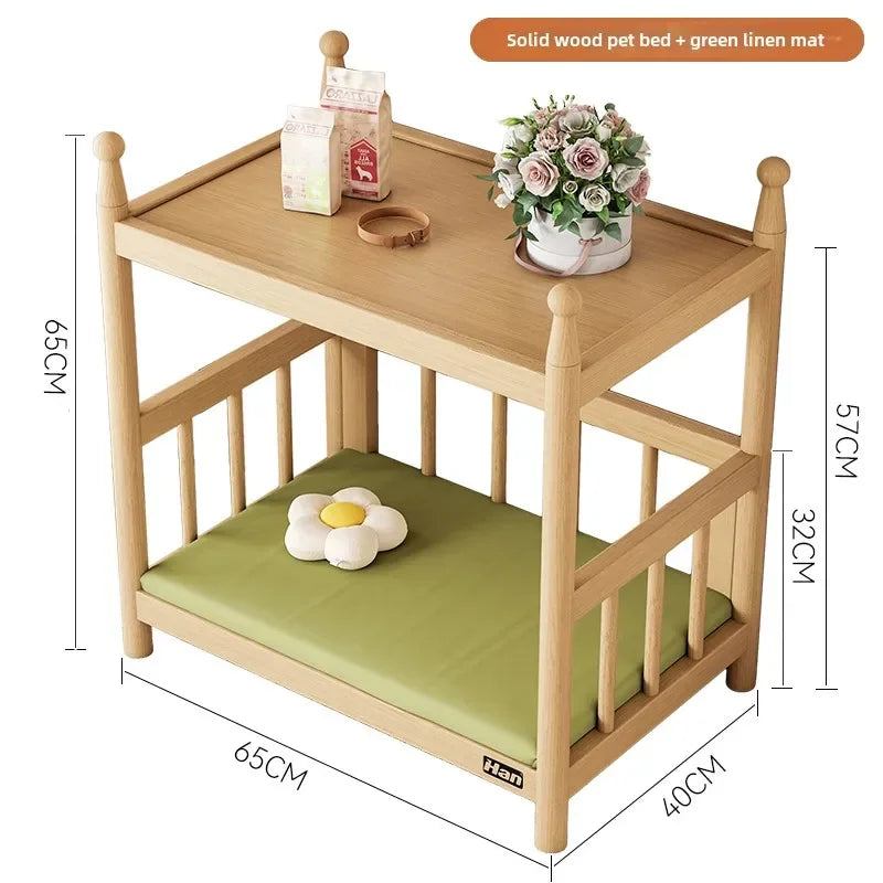 Nordic Wood Dog Kennel Raised Guardrails - MyPetDollar.com
