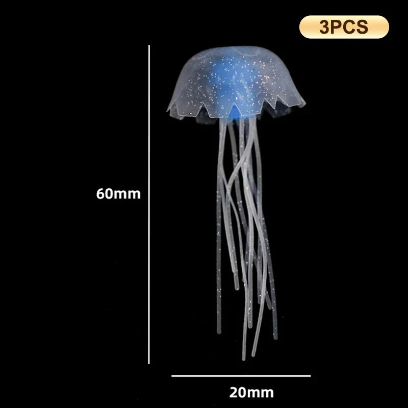 Artificial Glowing Fluorescent Jellyfish Aquarium Decoration – 29 Colors