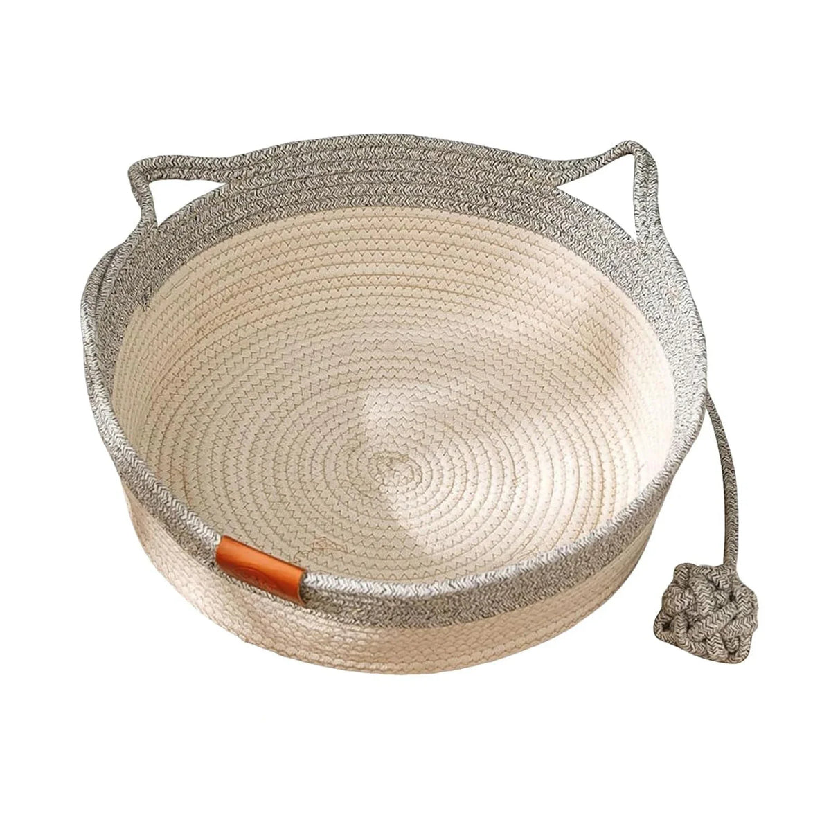 Cooling Japanese Cat Bed Round Hand Woven Rattan