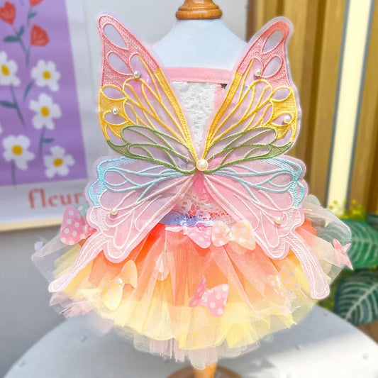 1Pcs Thin cat princess dress butterfly dog - MyPetDollar.com