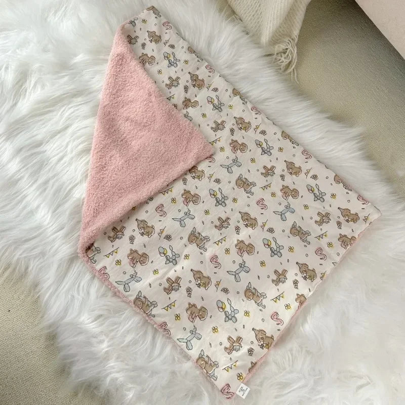 Printed Dog Blanket Warm Soft Pet Throw for - MyPetDollar.com
