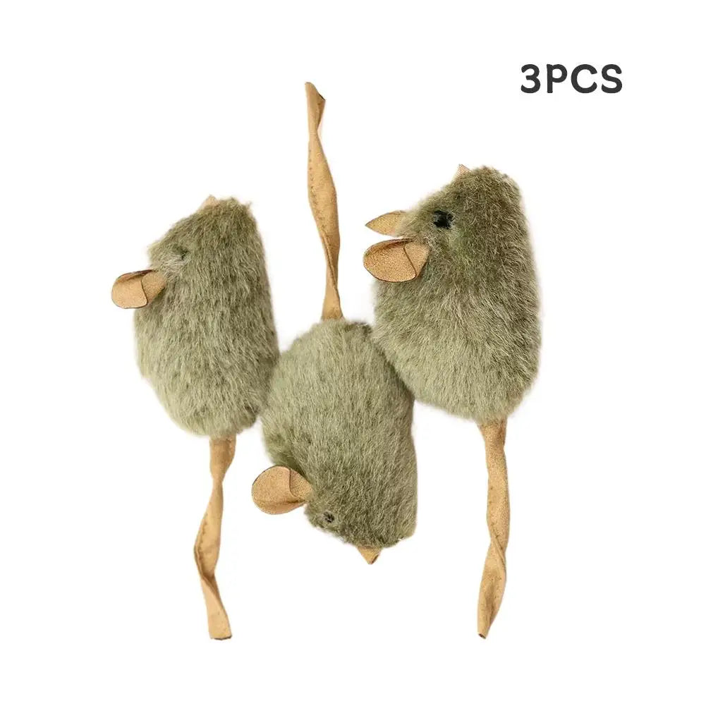 Mice Plush Cat Toy Simulation Mouse Automatic Chirping for Small Pets – view 2