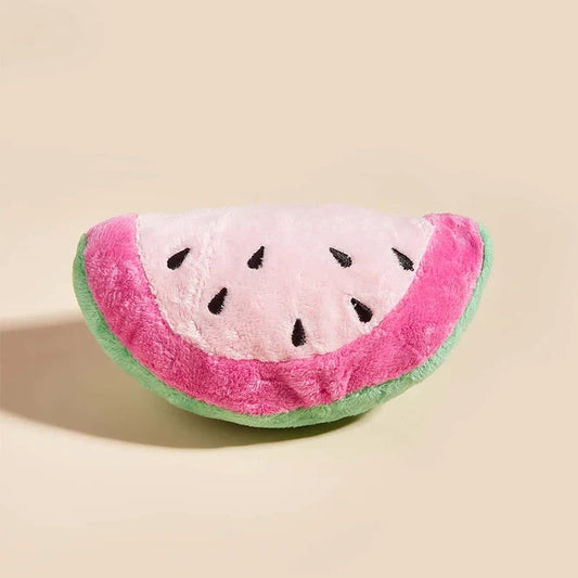 1 Sliced Watermelon Pet Plush Toy for Dogs - MyPetDollar.com