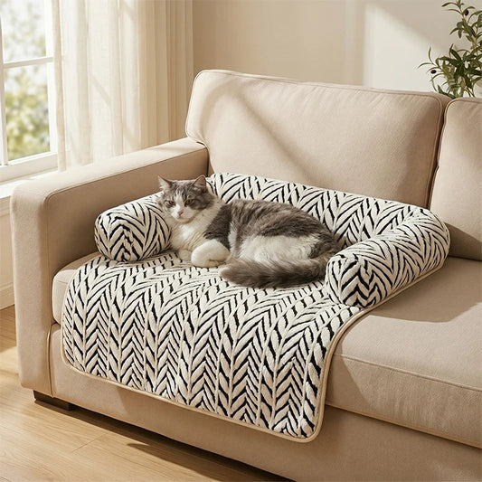 Pet Sofa Bed Mat with Side Bolsters Dog Cat - MyPetDollar.com