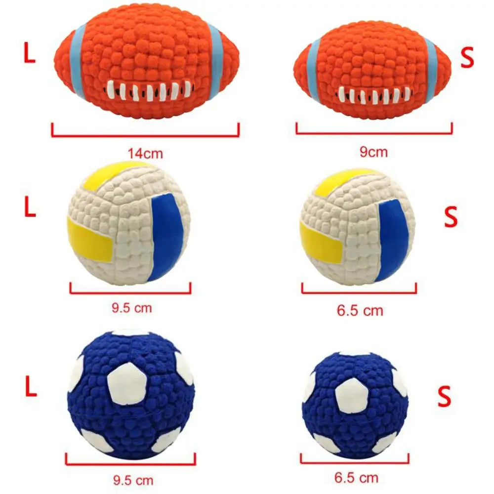 1pc 3pcs Squeaky Dog Toy Balls for Small Big - MyPetDollar.com