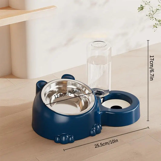 Pet Bowl 2-in-1 Auto Water Feeder, Tilted - MyPetDollar.com