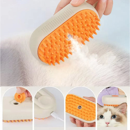 Cat Steam Brush Steamy Dog Brush 3 in 1 - MyPetDollar.com