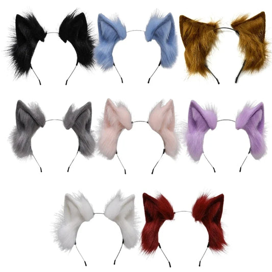 Handmade for Cat Faux Fur Ears Headband - MyPetDollar.com