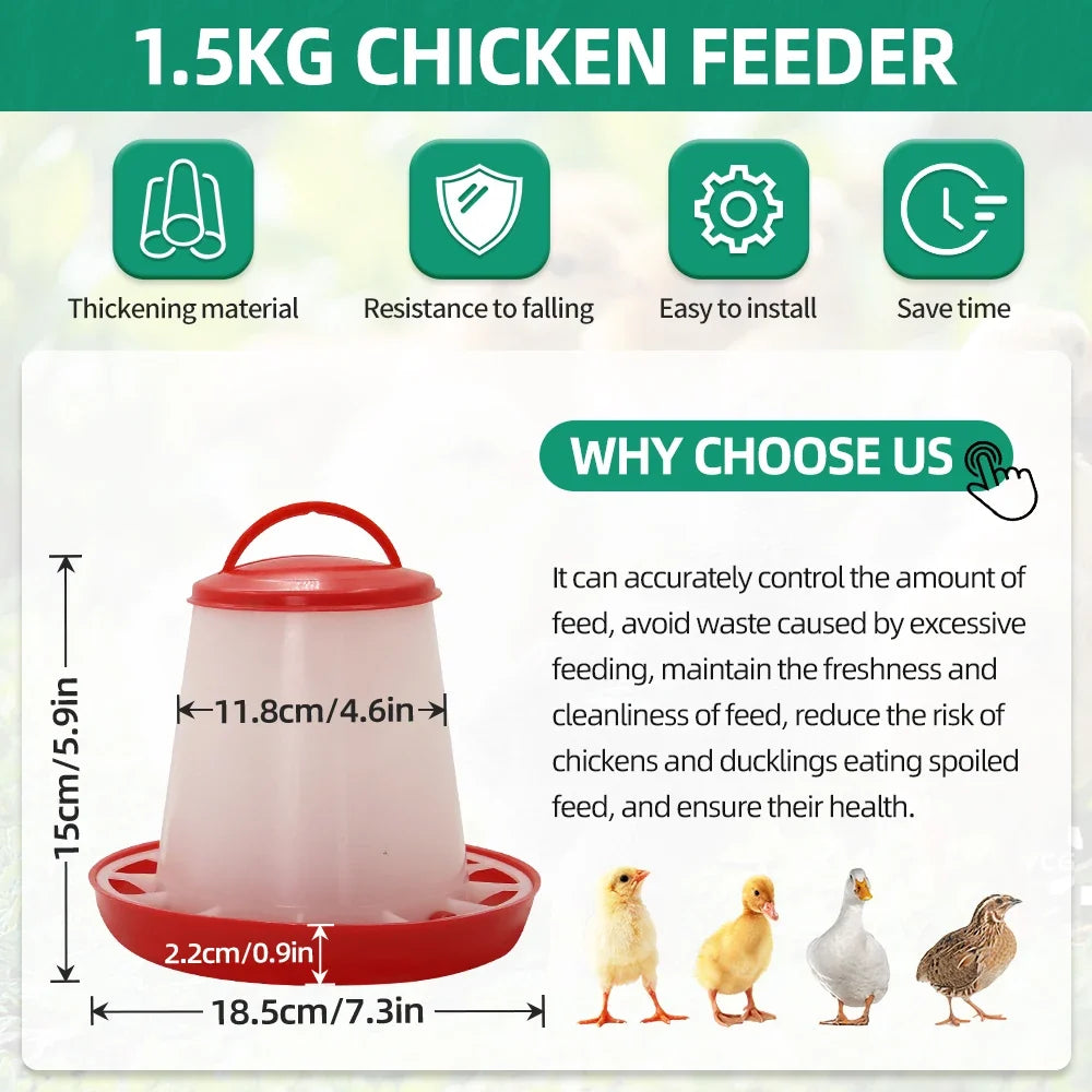Chicken Poultry Feeder And Waterer Water - MyPetDollar.com