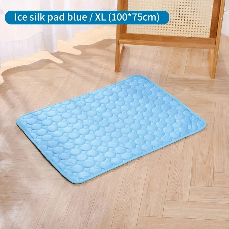 Summer Pet Cooling Pad Non-Toxic Ice Silk - MyPetDollar.com