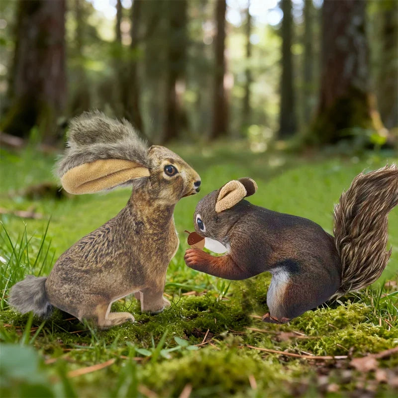Simulated Rabbit Squirrel Plush Interactive - MyPetDollar.com