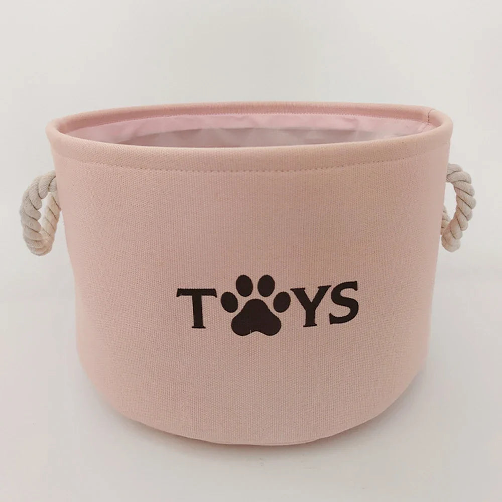 Round Dog Toy Basket Cat Apparel Storage Box