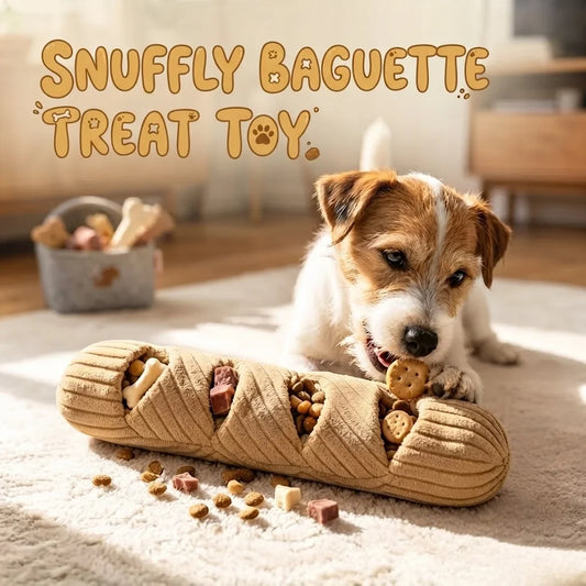 Baguette Shape Dog Snuffle Toy Squeaky Plush - MyPetDollar.com