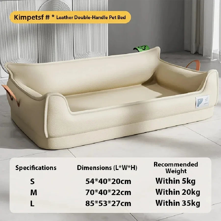 Orthopedic Leather Dog Bed Sofa – Detachable - MyPetDollar.com