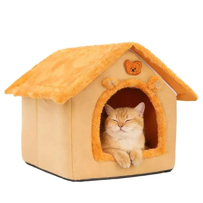 Washable House Style Pet Bed for Small Dogs & Cats All Season Removable