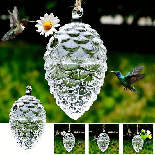 1 PC Glass Hummingbird Feeder Hand Blown - MyPetDollar.com
