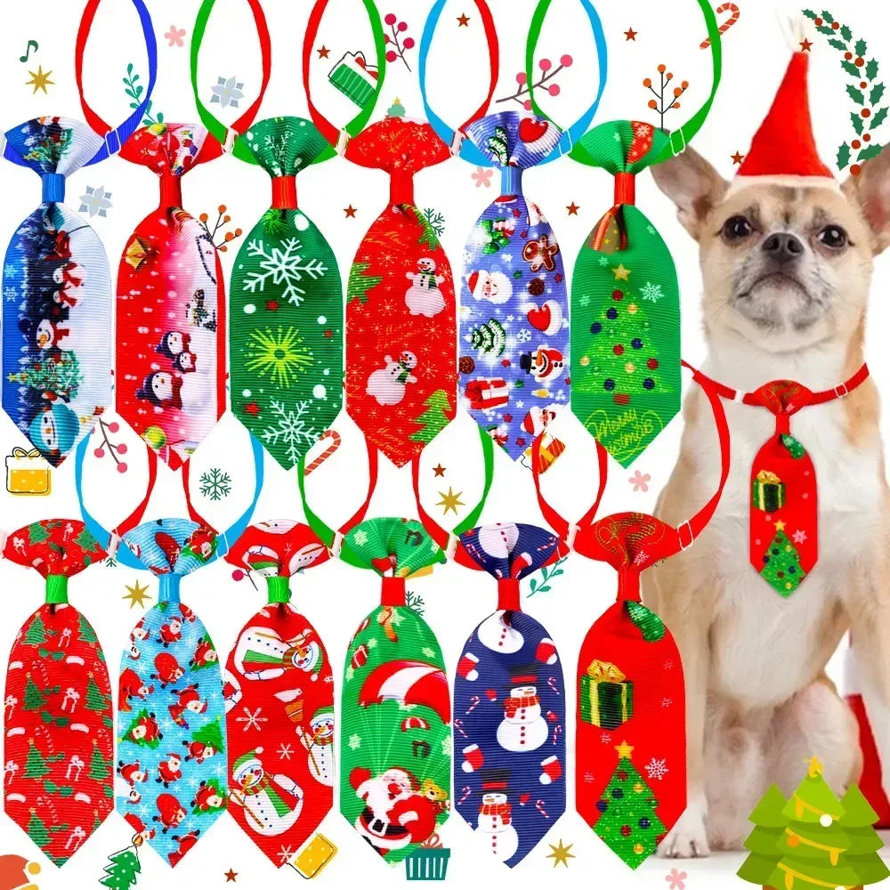 50pcs Christmas Dog Bows Pet Cat Dog Pet Bow - MyPetDollar.com