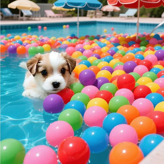Dog Toys Balls with Storage Bag 7 Bright - MyPetDollar.com