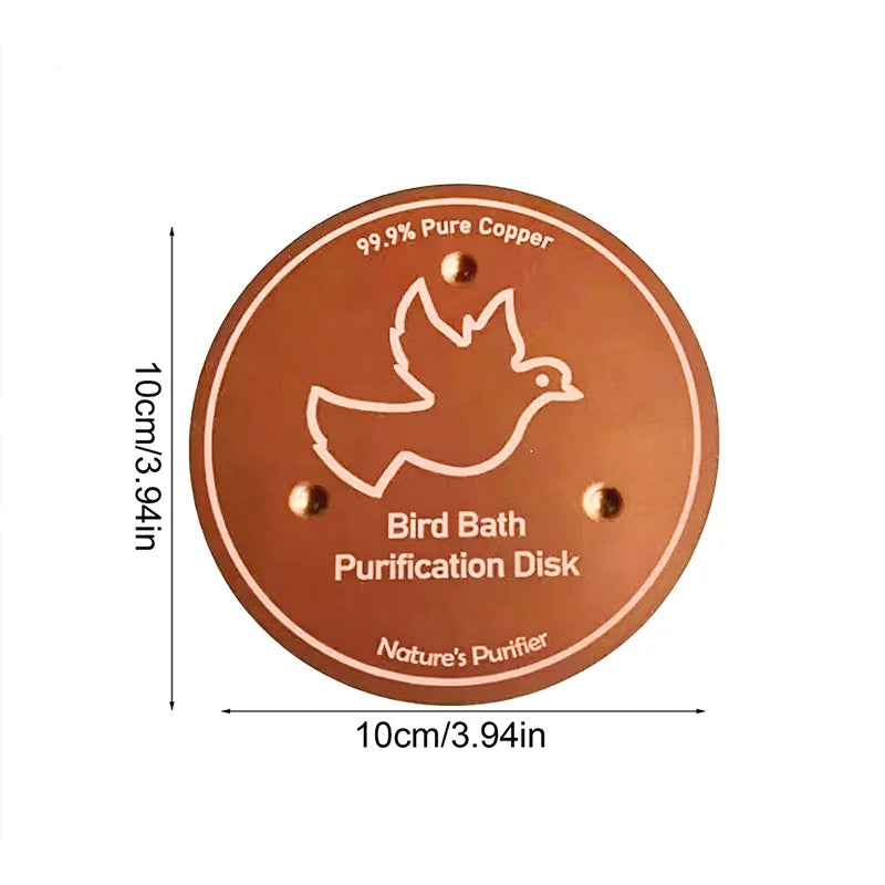 Pure Copper Bird Bath Purification Disc – 6 Colors