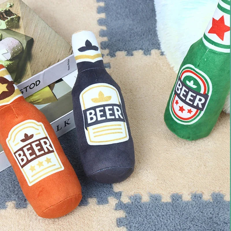 Printed Pattern Plush Filling Vodka Whiskey - MyPetDollar.com